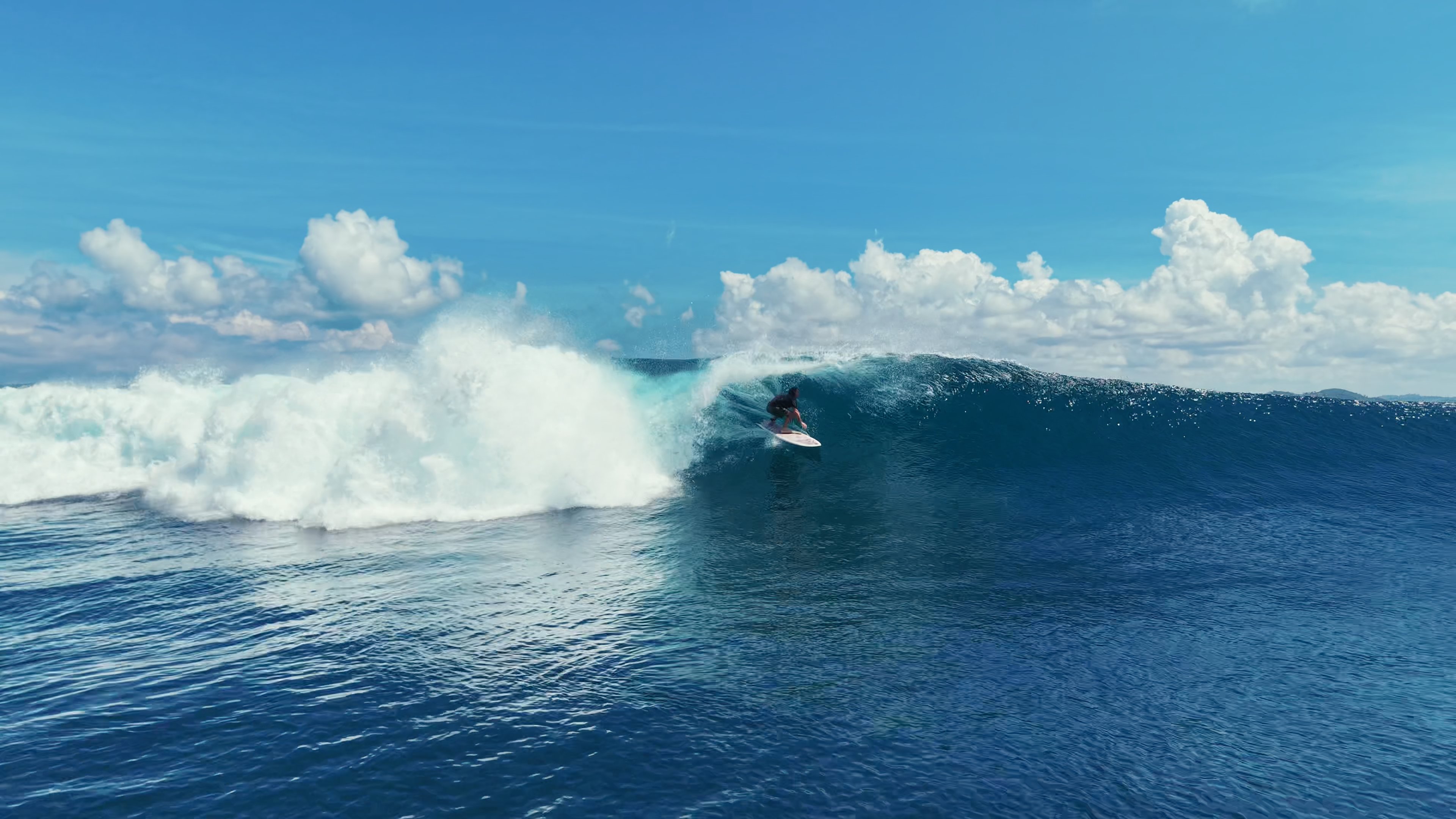 Outside Ekas — world-class surf break right in front of the property